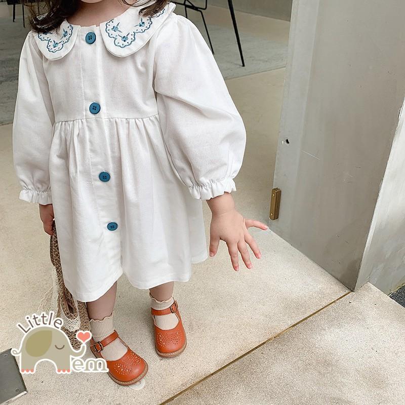 Váy bé gái _ Cổ sen thêu
