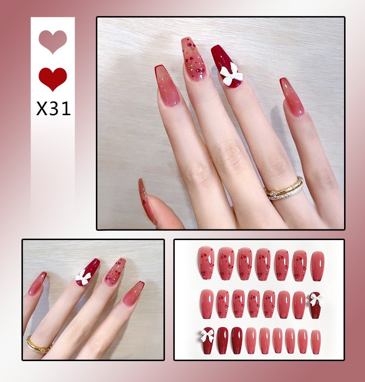 90 Mẫu nail màu đỏ đính đá đẹp đón đầu xu hướng 2023  Đẹp365