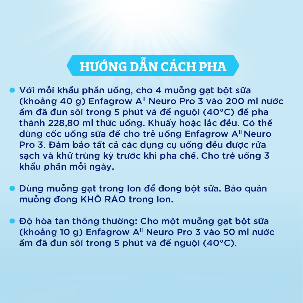 Sữa bột Enfagrow A2 Neuropro 3 cho trẻ từ 1 – 6 tuổi – 800g