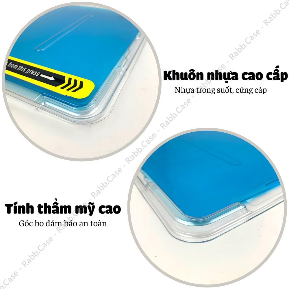 Cường lực dành cho iPad có khuôn hỗ trợ tự dán, cường lực trong suốt, vát viền 2.5D thẩm mỹ và chống nứt, mẻ cạnh