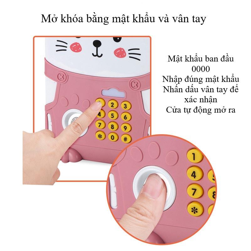 Két Vân Tay Điện Tử Mini Thông Minh Cho Bé - Đồ Chơi Két Cho Bé Trai Bé Gái