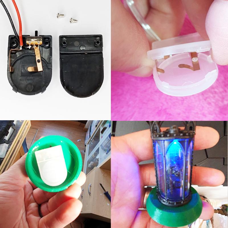2/5 CHIẾC CR2032 Nút Đồng xu Ổ cắm pin Hộp đựng Hộp lưu trữ pin DIY chất lượng cao có công tắc BẬT-TẮT Hộp pin 3V Màu sắc: 2 CHIẾC Đen