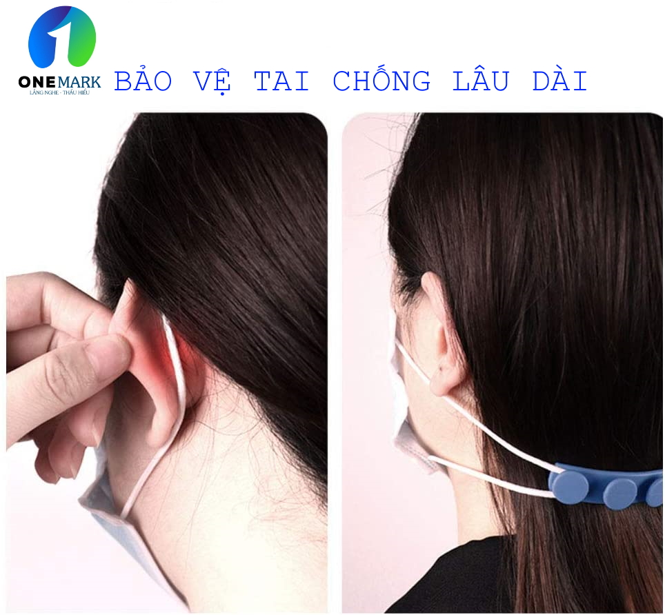 COMBO PHỤ KIỆN SILICONE TAI GIẢ ĐEO KHẨU TRANG Y TẾ CHỐNG ĐAU TAI