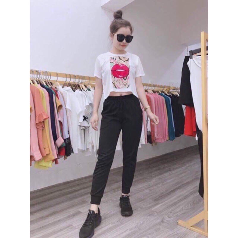Quần jogger Len tăm nữ cái đẹp