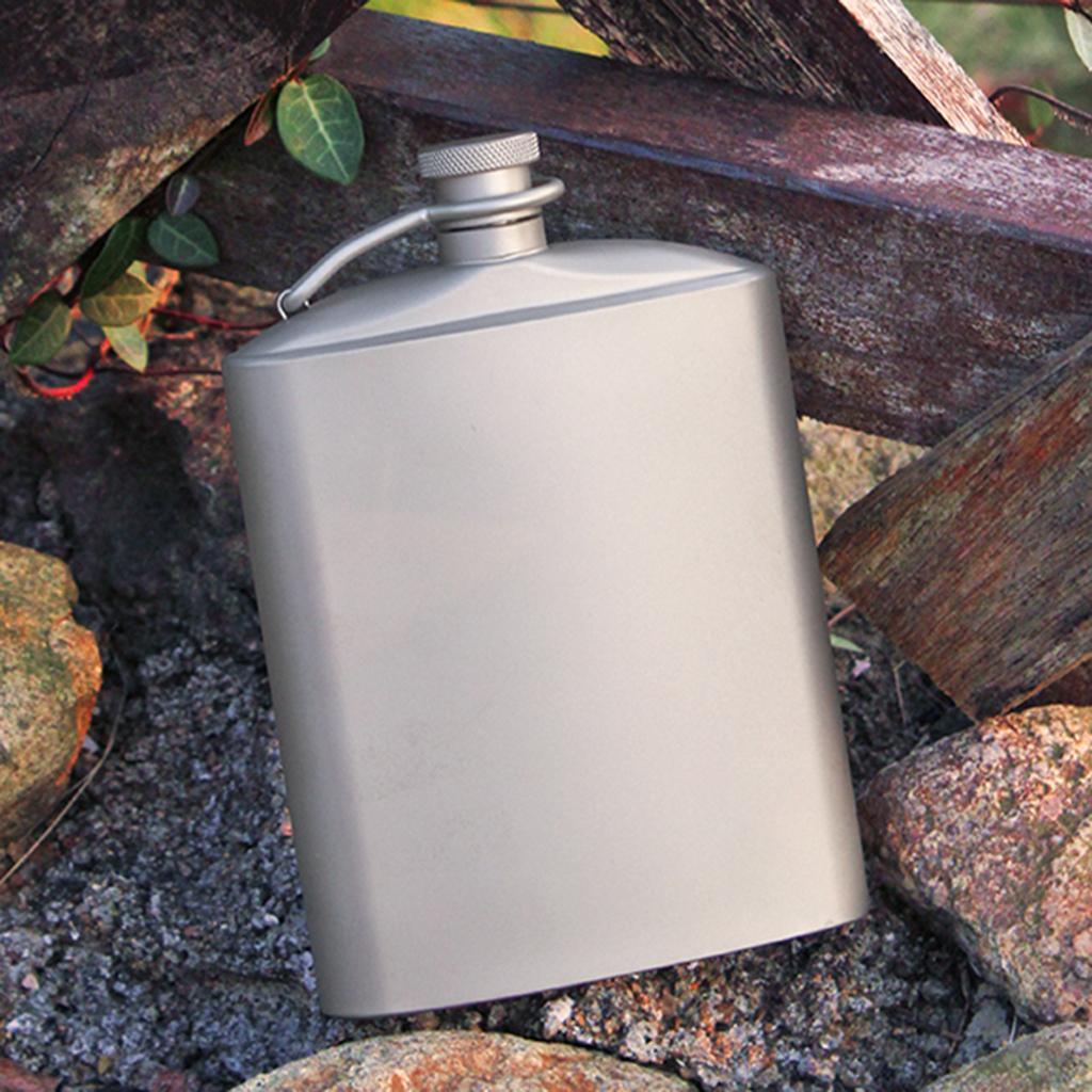 Portable Titanium Hip Flask Liquor Drink Bottle Container Barware 260ml/9 oz
