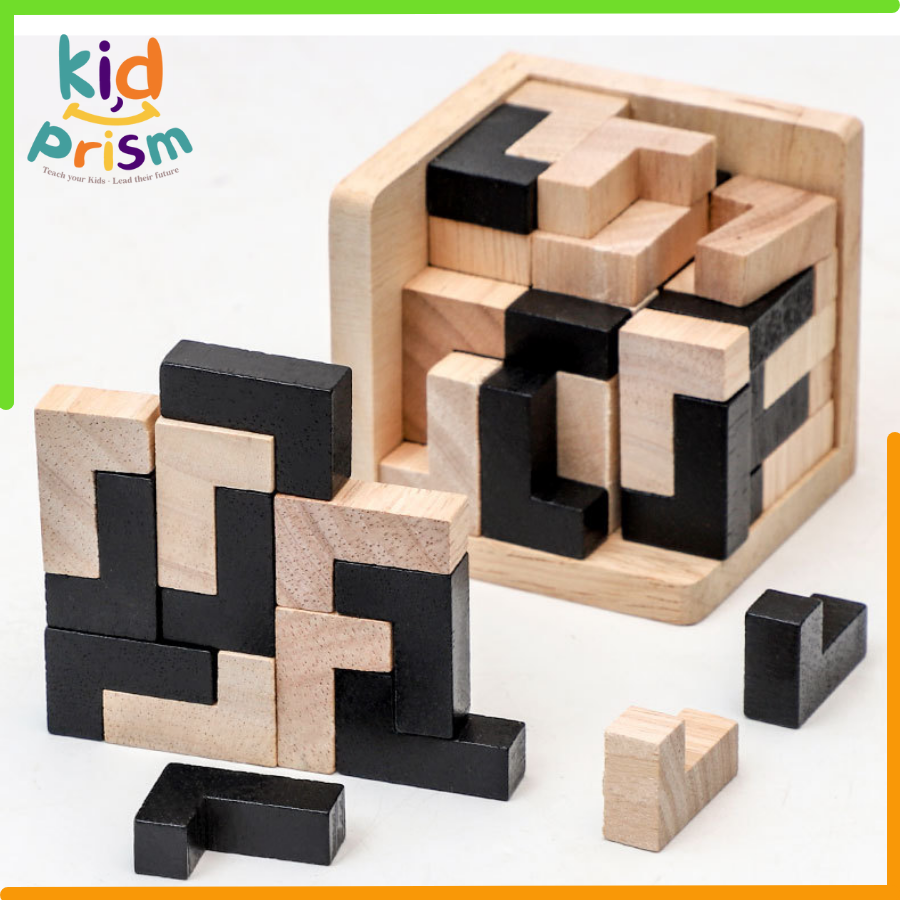 Đồ Chơi Xếp Hình Tetris 3D - Đồ Chơi Rubik Bằng Gỗ 54T 54L sáng tạo hỗ trợ phát triển trí não cho bé - Đồ Chơi giáo dục