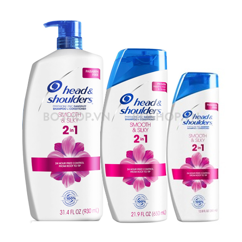 Dầu gội và xả 2in1 Head & Shouders Smooth & Silky 930ml - USA