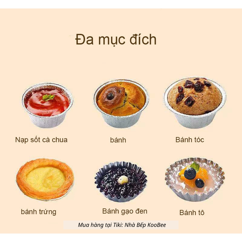 Combo 20-100 khuôn bánh tart trứng, nướng hàu, làm thạch - Khuôn thiếc đồ nướng KooBee (LB01)