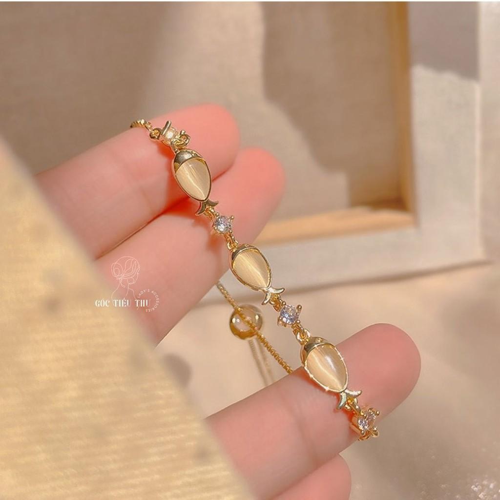 Vòng Tay Họa Tiết Hình Con Cá Đính Đá Sang Trọng Với Thiết Kế Tinh Tế - MS-006