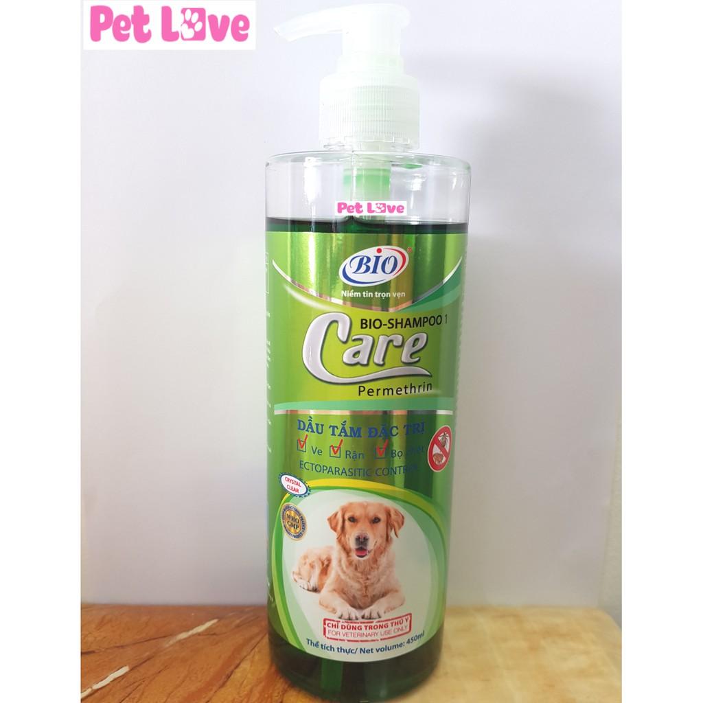 Sữa tắm Bio Care (450ml) diệt ve rận, bọ chét, khử mùi chó mèo