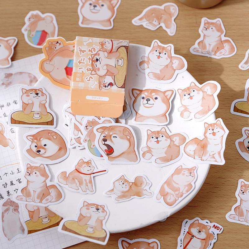 45 Sticker Miếng Dán Trang Trí Nhật Ký Hình Động Vật Dễ Thương