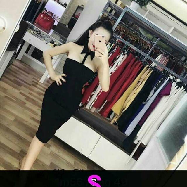 Đầm body cúp ngực dây giữa cổ