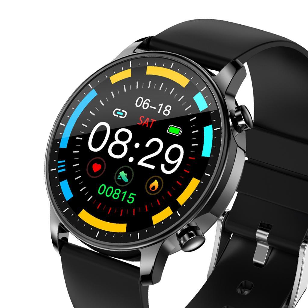 Bluetooth Smart Watch Heart Rate Blood Pressure Fitness Sport Tracker Black