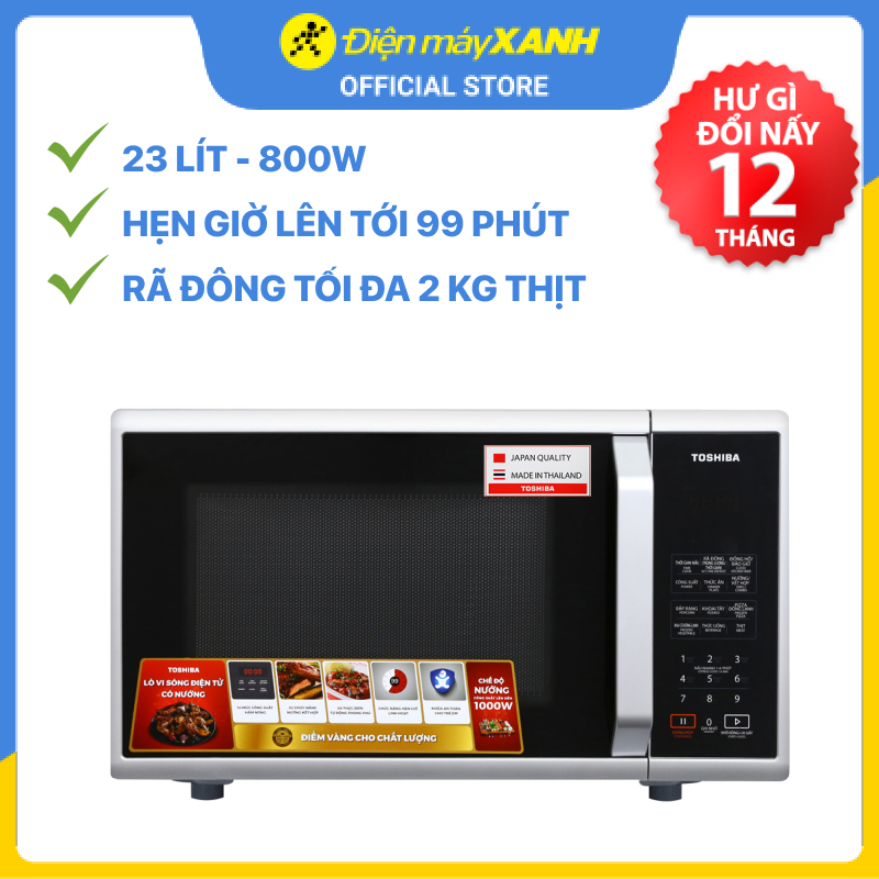 Lò vi sóng có nướng Toshiba ER-SGS23(S1)VN 23 lít - Hàng chính hãng