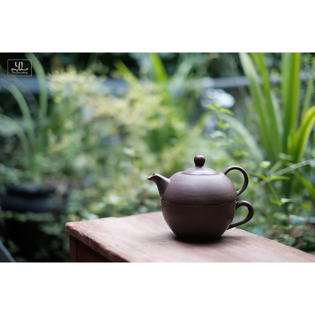 Bộ Trà "Độc Ẩm" Gốm Sứ
