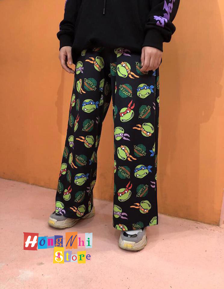 Quần Hoạt Hình Dài Ống Rộng Ninja Cartoon Pant Oversize Ulzzang Unisex - MM