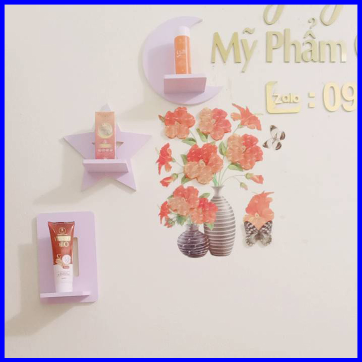 Kệ decor phòng ngủ, Trang trí lớp học, để chậu hoa treo tường, chất liệu gỗ Pitech cao cấp - C16