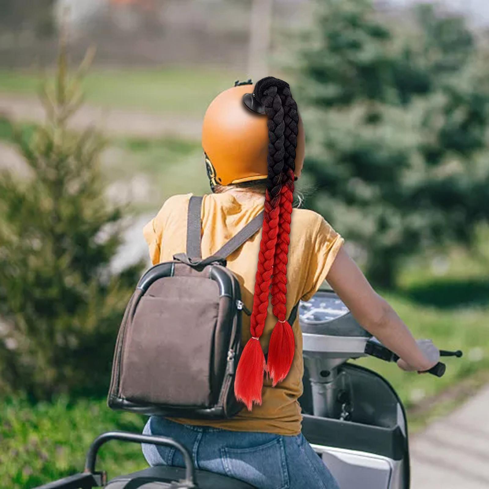 Braids Ponytail, Gradient Ramp Curly Wig Hair for Women Men