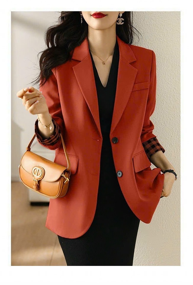 Áo Khoác Vest Blazer Phối Tay Sang Trọng