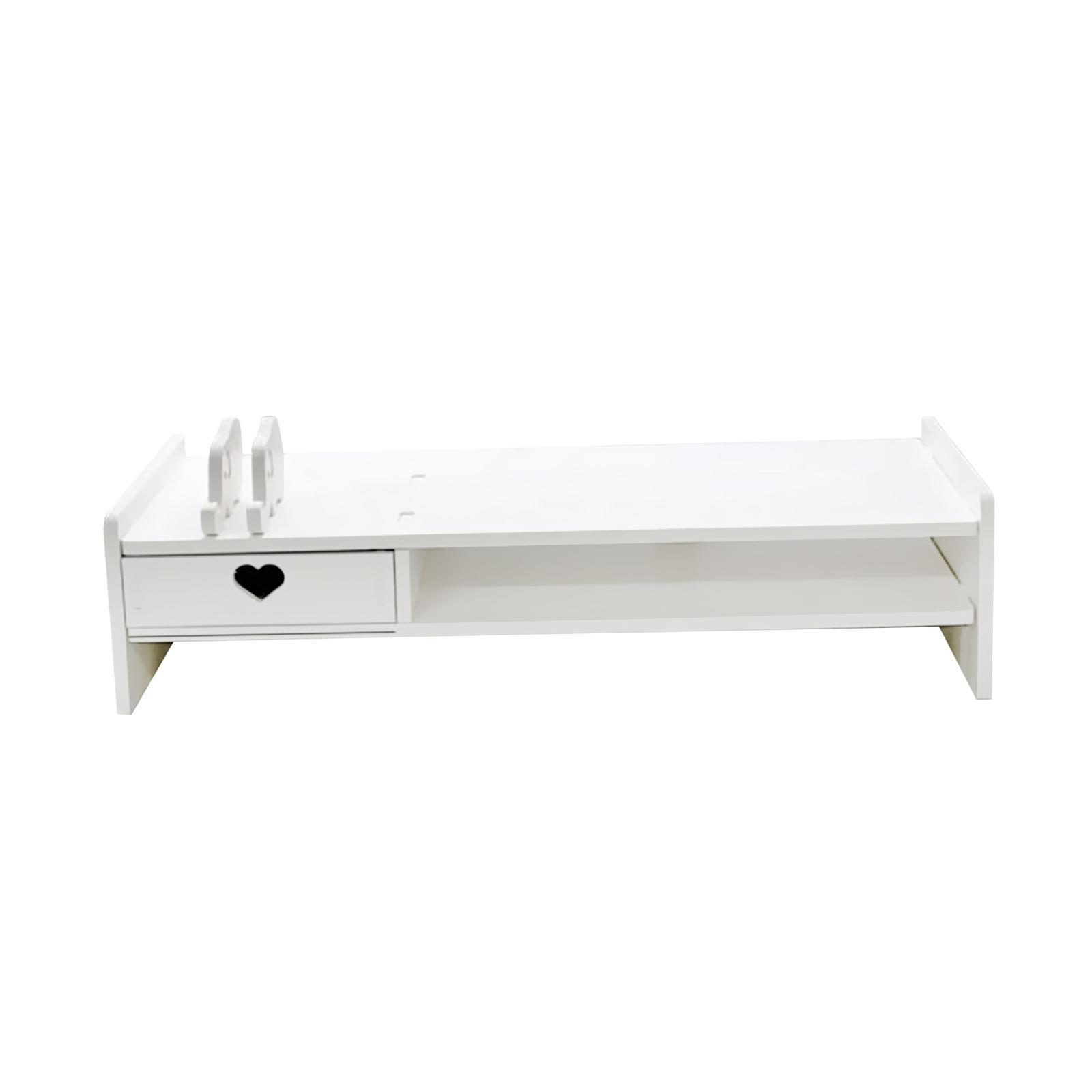 Monitor Stand Riser, Laptop Stand Computer Shelf Holder with Storage Drawer Desktop Stand Storage Organizer for PC, Printer