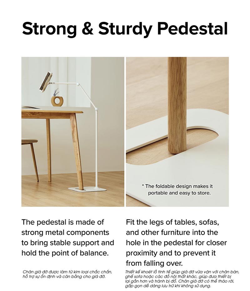 Giá đỡ cho điện thoại, máy tính bảng RINGKE Floor Stand Holder - Hàng Chính Hãng
