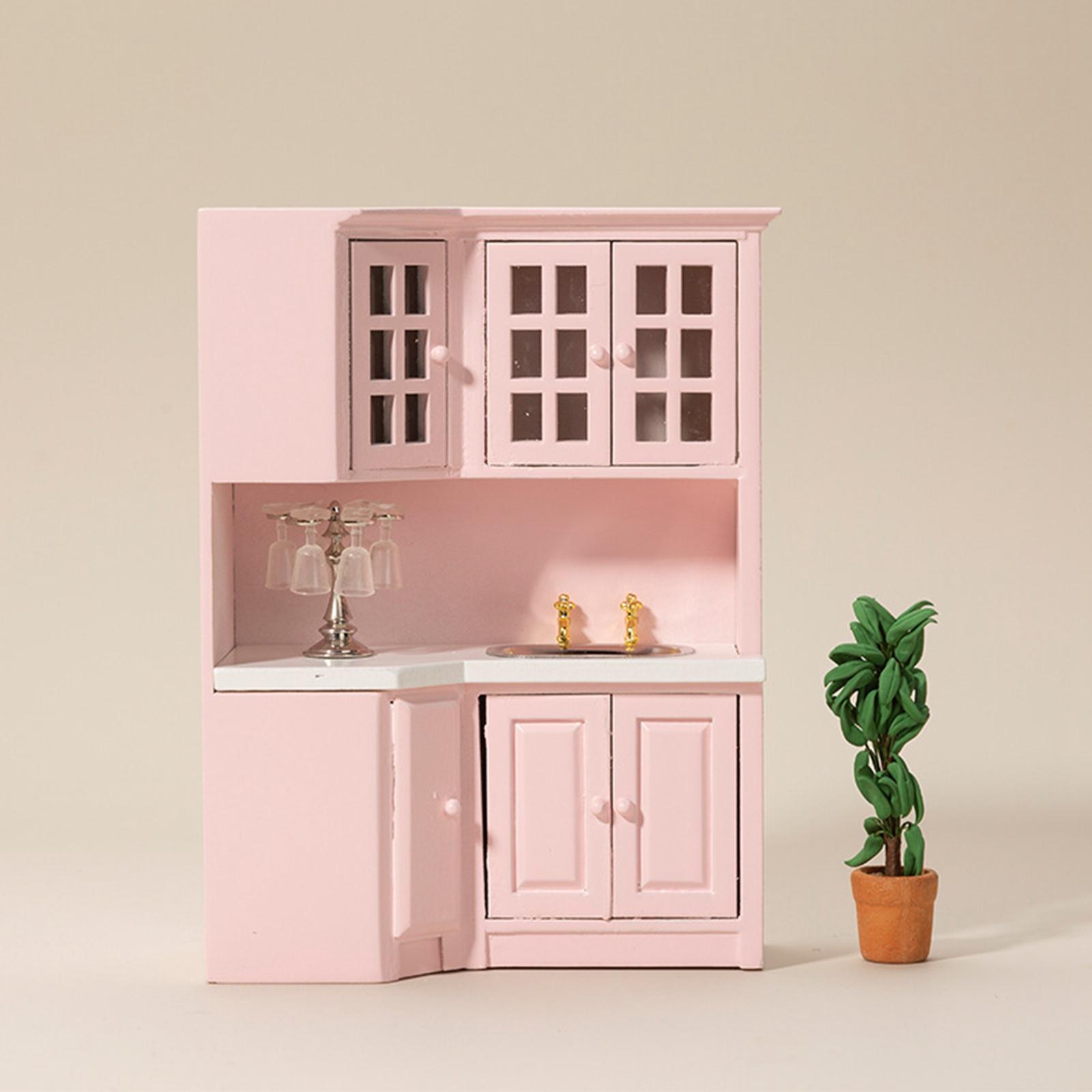 1:12 Doll House Cabinet Baby Doll Living Room Furniture Supplies Decor