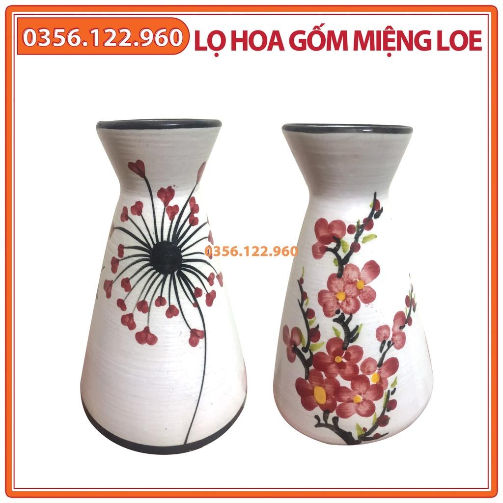 Bình cắm hoa gốm miệng loe
