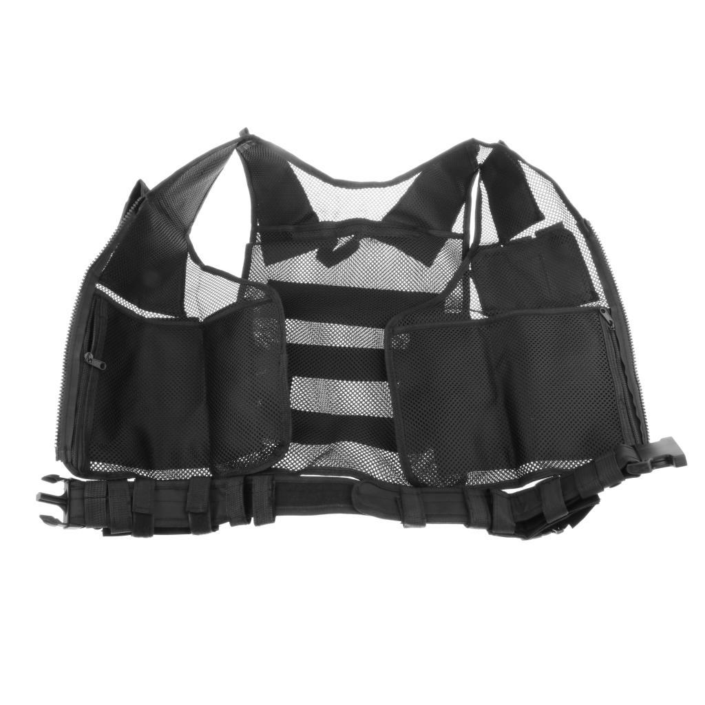 Tactical Molle Vest Adjustable Military Combat Assault Training Vest Detachable