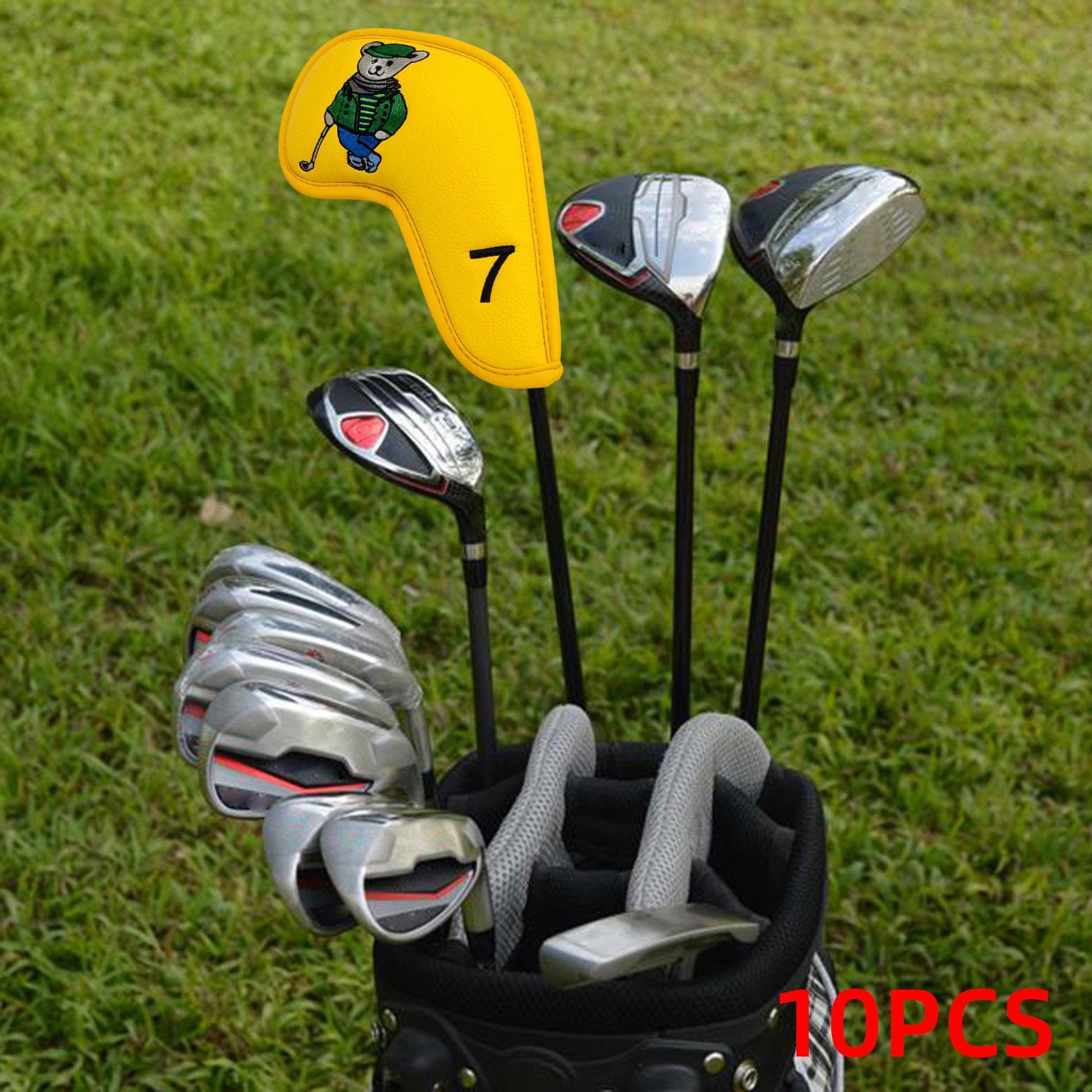 10Pcs Golf Iron Headcover Protector Guard Outdoor Sports Golf Accessories 4-9,P,S,A,X Gift for Golfers Golf Wedge Covers Club Head Cover