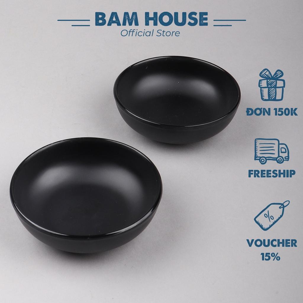 Chén nước chấm nhựa melamine đen nhám Bam House đường kính 7cm cao cấp CNC01 – Gia dụng bếp