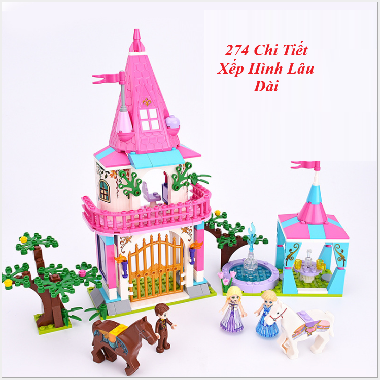BỘ ĐỒ CHƠI XẾP HÌNH LÂU ĐÀI, CÔNG CHÚA, Bộ Đồ Chơi Trẻ