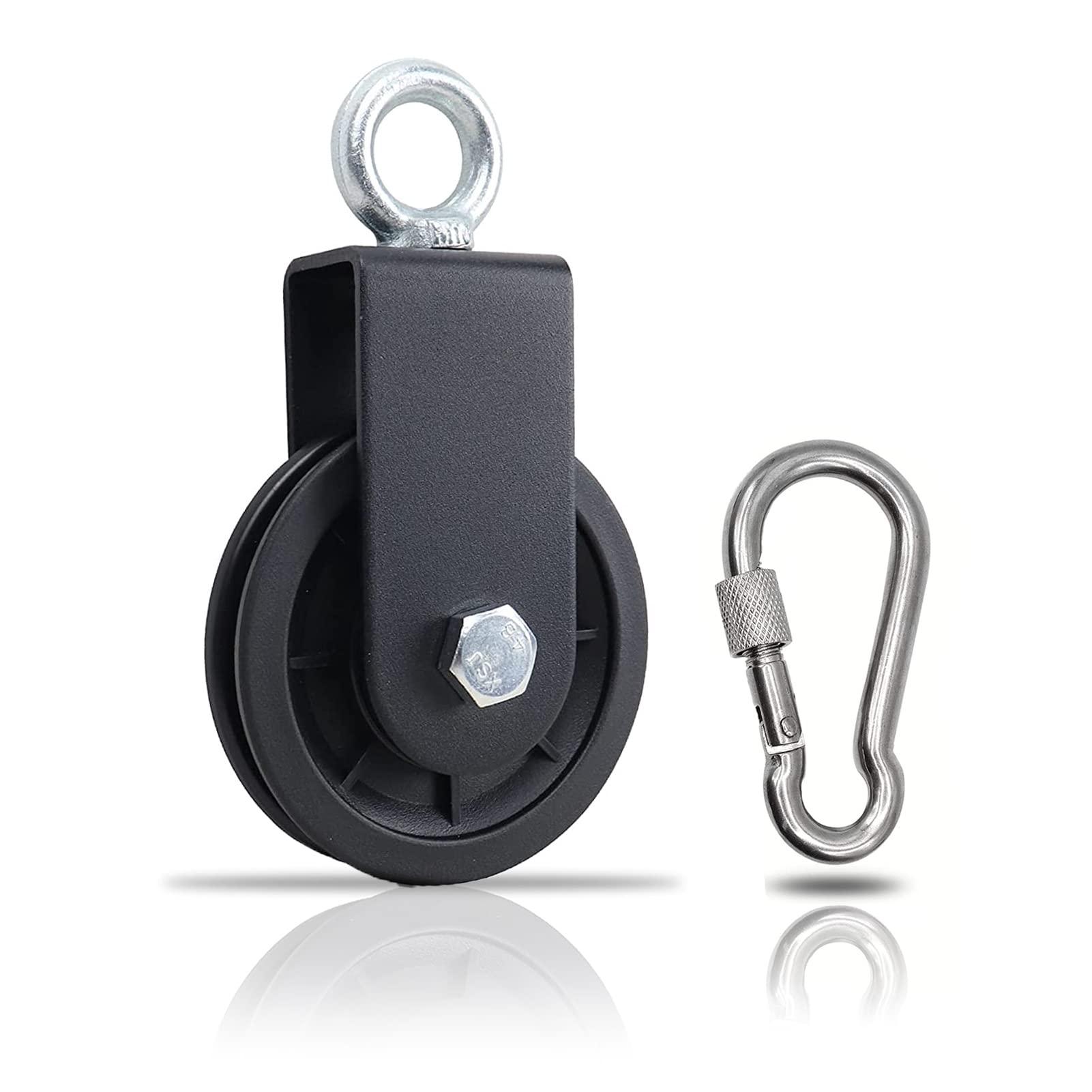 Con lăn cuộn với móc carabiner, con lăn độ lệch cho dây thừng, con lăn dây với tay cầm U 360 ° Kabel cho các phụ kiện rung chuyển, đường dây, DAB, Dungare