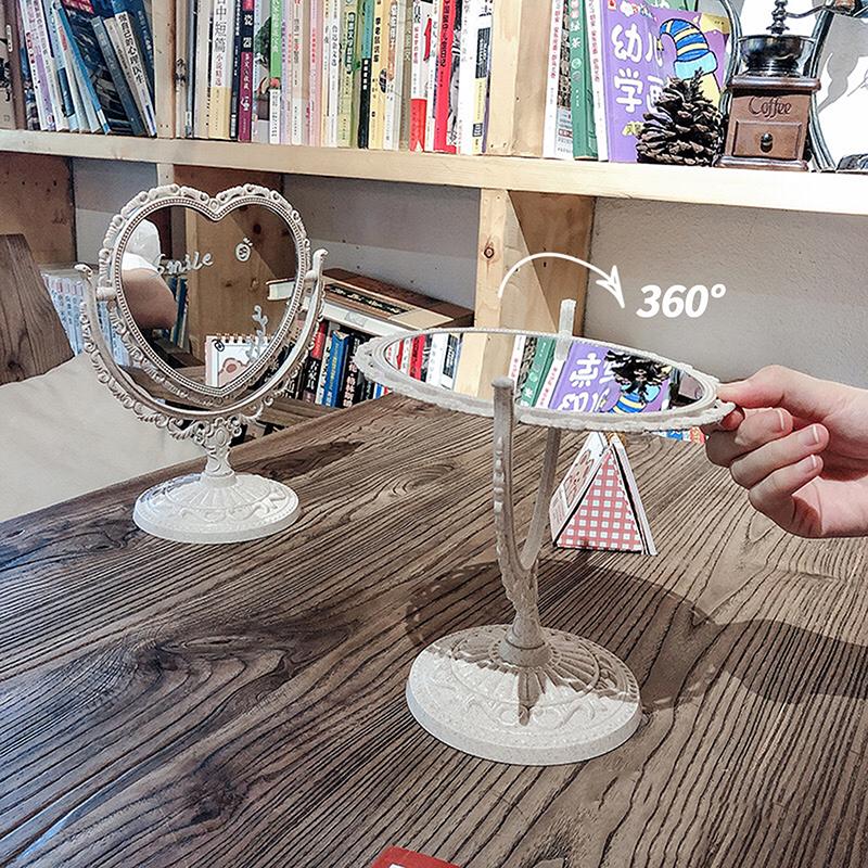 Gương trang điểm để bàn có thể xoay 360 độ