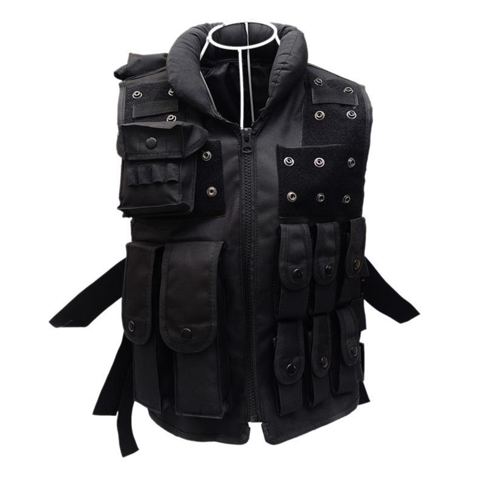Military Tactical Vest Molle Airsoft Combat Assault Gear Plate Carrier Black