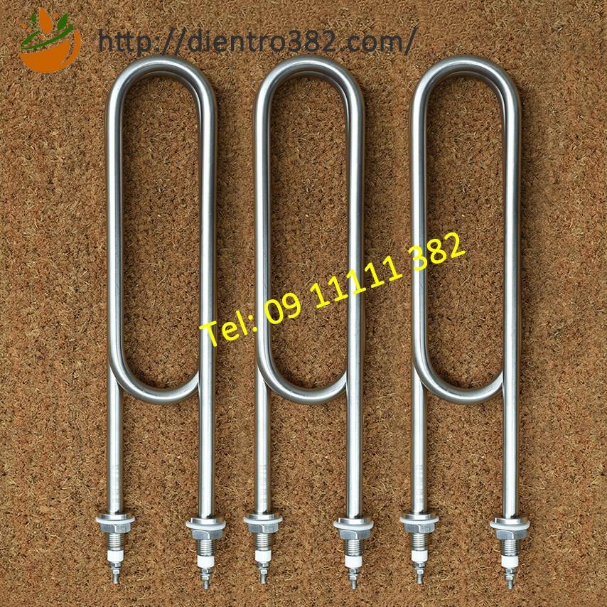 Thanh nhiệt chữ U kép cho tủ cơm công nghiệp inox 304, điện trở U kép Thành Chung