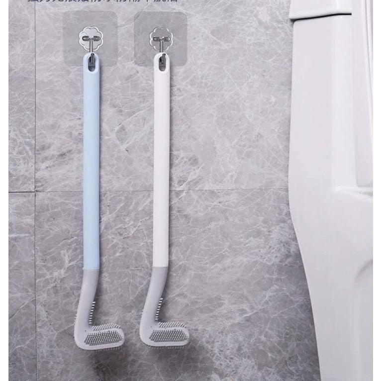 CHỔI CỌ TOILET SILICON TREO TƯỜNG THÔNG MINH MÃ 03 MẪU MỚI NHẤT 2021 ( CHỮ L )