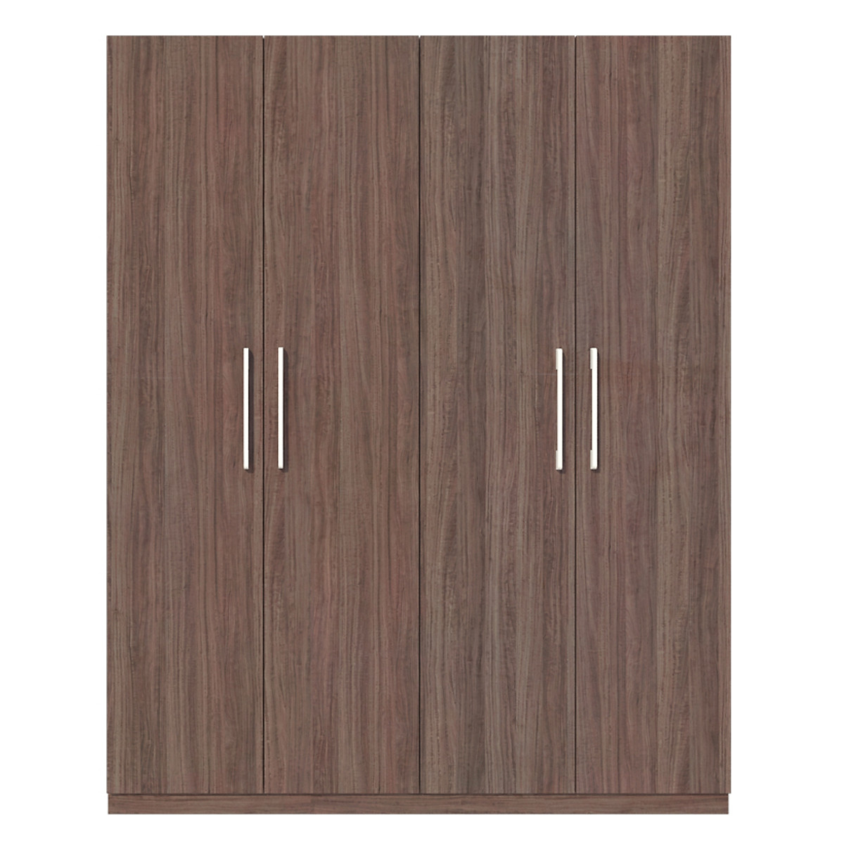Tủ quần áo gỗ MDF Tundo 4 cánh 2 ngăn treo màu nâu 180 x 55 x 220cm