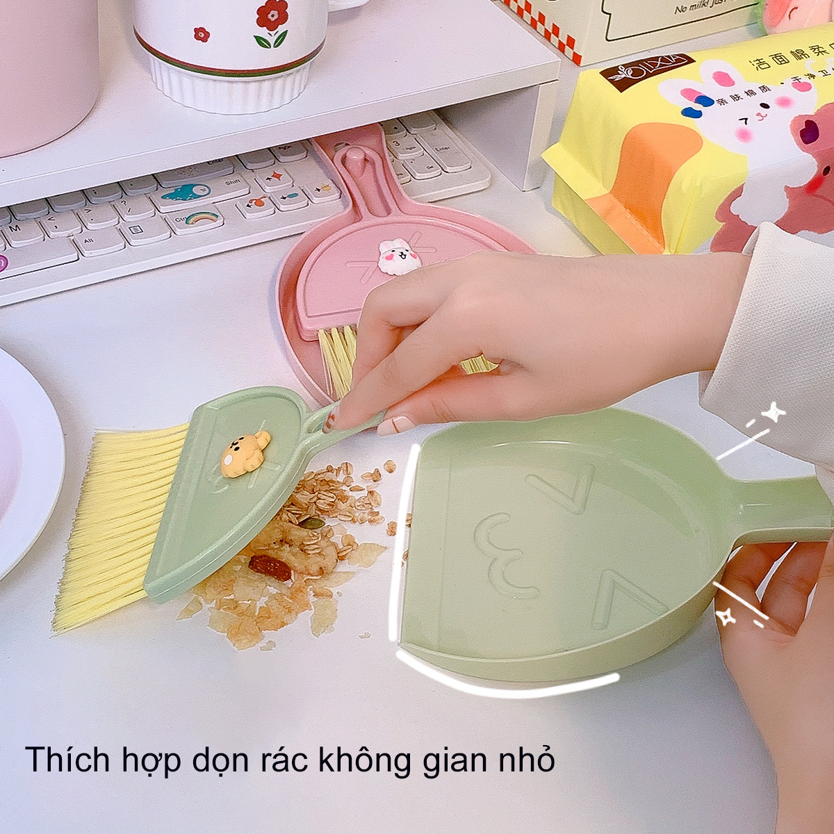 Bộ Chổi Và Xẻng QUÉT VĂN PHÒNG - Quét Bàn Thờ -Chổi Và Ki Quét Bụi Mini Hốt Rác Vệ Sinh Nhà Cửa Tiện Dụng