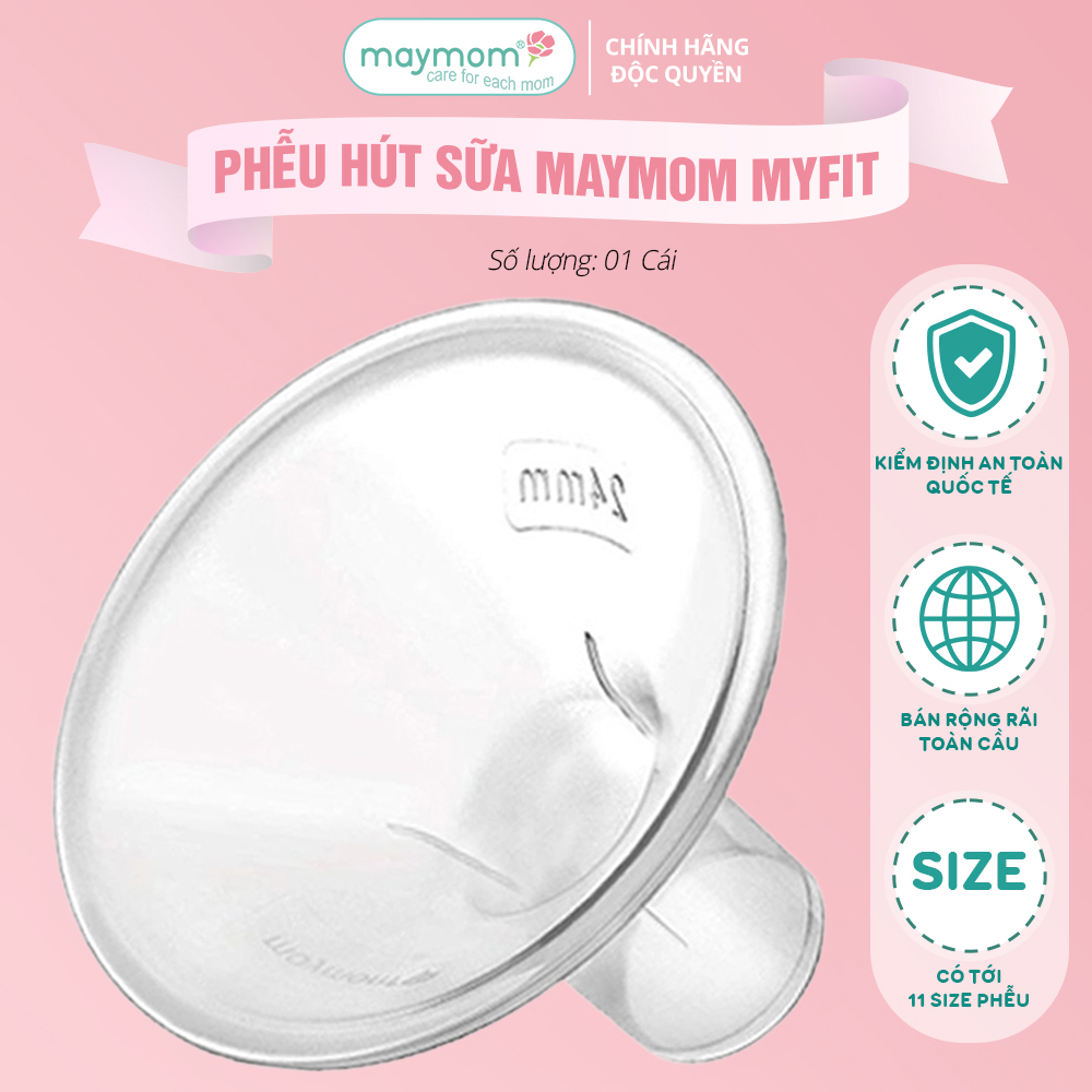 Phễu Hút Sữa Maymom Myfit, Phụ Kiện Thay Thế Máy Vắt Sữa Medela, Spectra, Avent, Unimom, Rozabi, Cimilre 