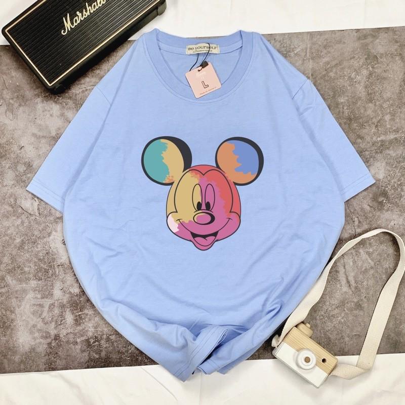 Áo Thun Tay Ngắn UNISEX MICKEY Cầu vồng - Hình chụp thật