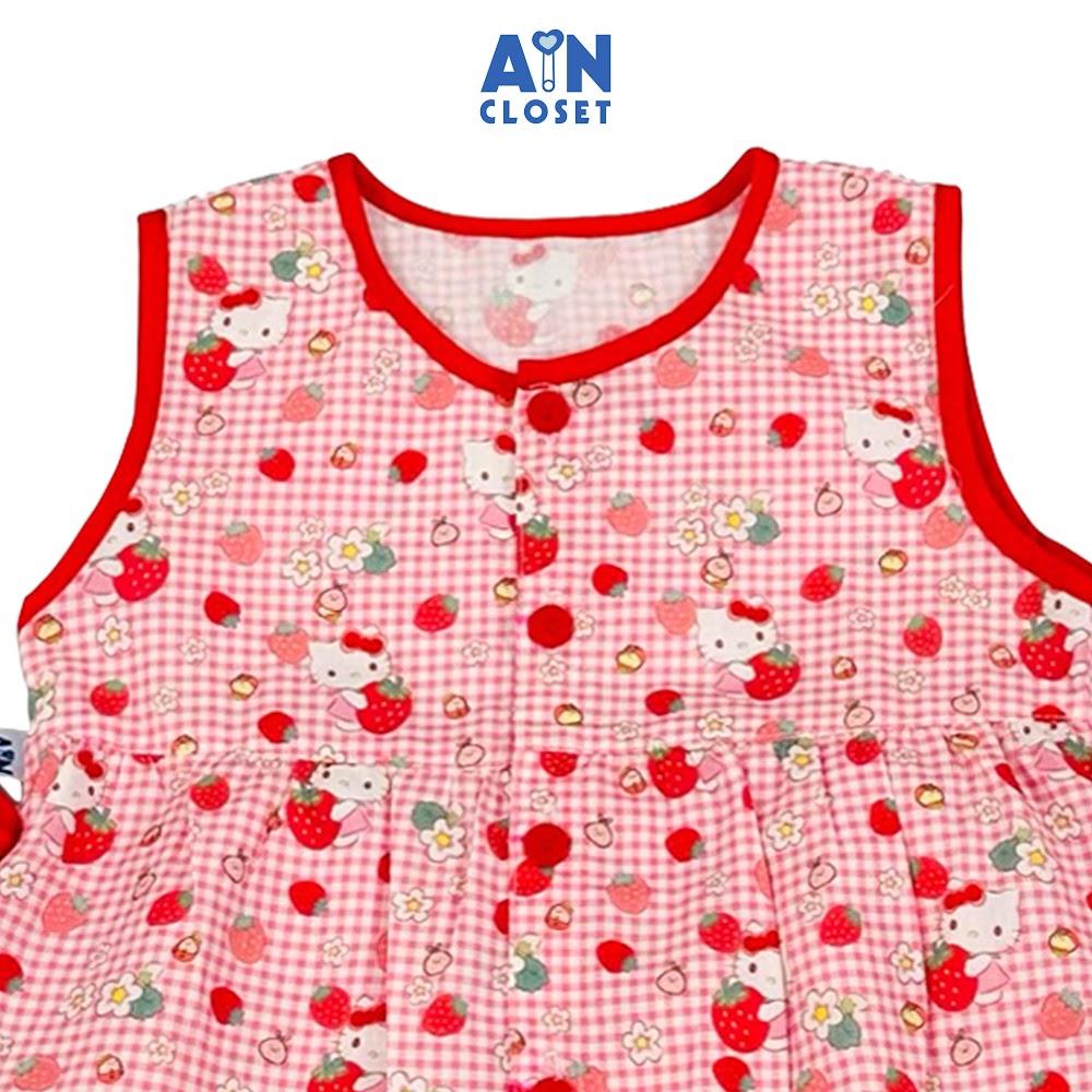 Bộ quần áo Ngắn bé gái họa tiết Kitty Đỏ cotton - AICDBGODOHEO - AIN Closet