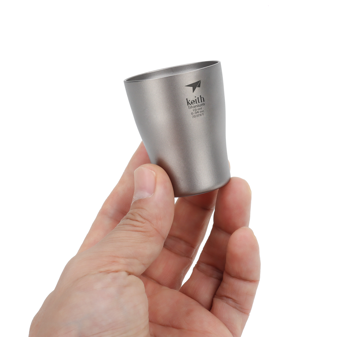 Bộ cốc uống rượu Titanium Wine Cup 10ml KEITH Ti9304 10ml (Bộ 2 chiếc)