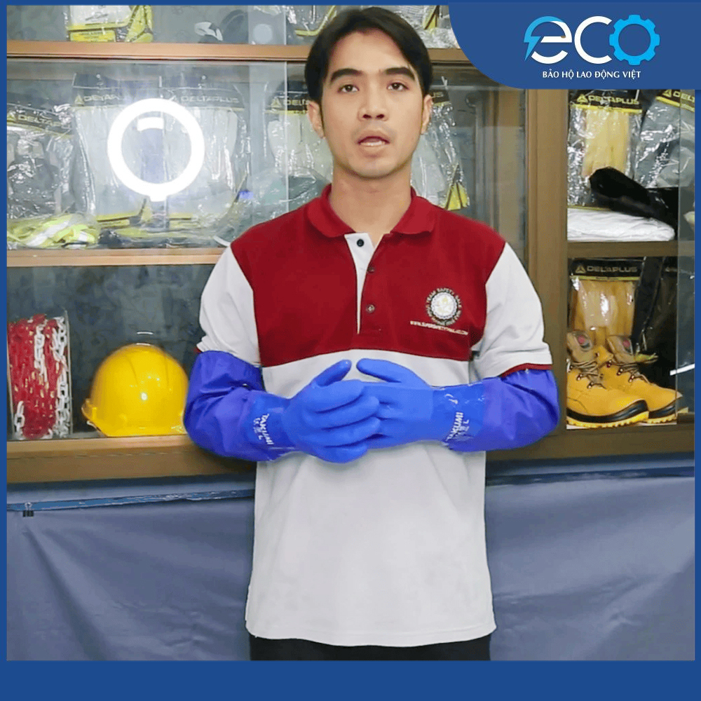 Găng Tay Chống Dầu Takumi PVC-600X Chính Hãng – Chống Dầu Nhớt, Chống Trơn Trượt, Lót Cotton Êm Tay