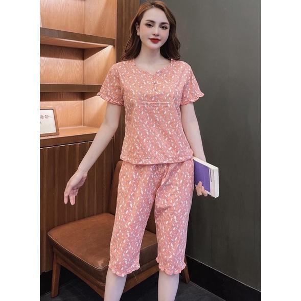 Đồ bộ mặc nhà mẫu lửng, chất kate hàn