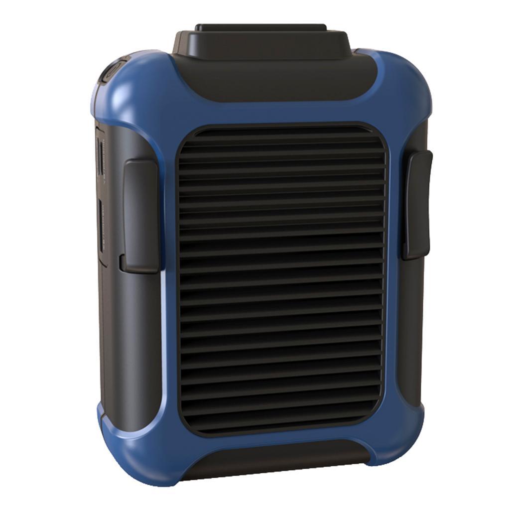 Portable Waist USB Rechargeable Lazy Fan Hanging Rest Fan Black