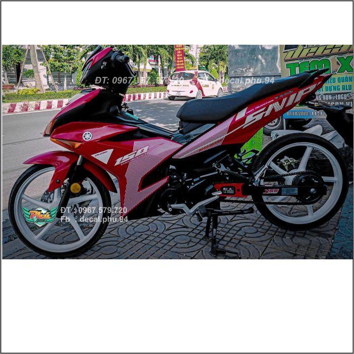 Tem Exciter 150 Sniper đỏ trắng rời