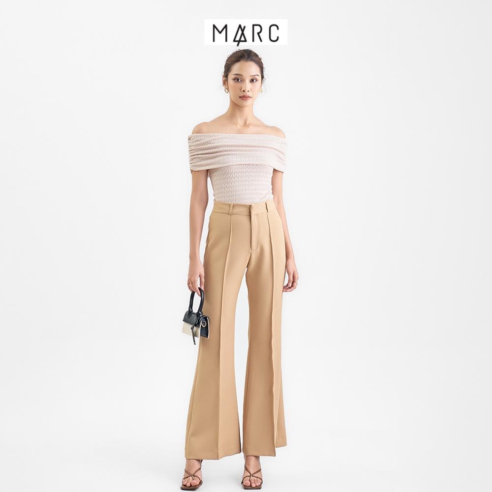 Quần ống loe nữ MARC FASHION xếp li trước FASH110922