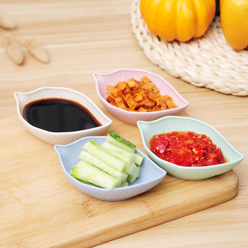 Đĩa Đựng Gia Vị, Nước Chấm Hình Chiếc Lá - Chén Đựng Gia Vị Bằng Lúa Mạch