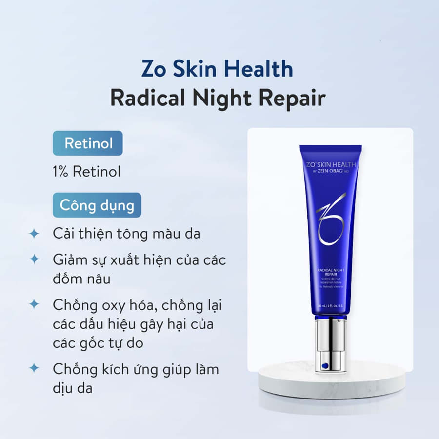 Kem chống lão hóa da ban đêm Zo Skin Health RADICAL NIGHT REPAIR 60ml