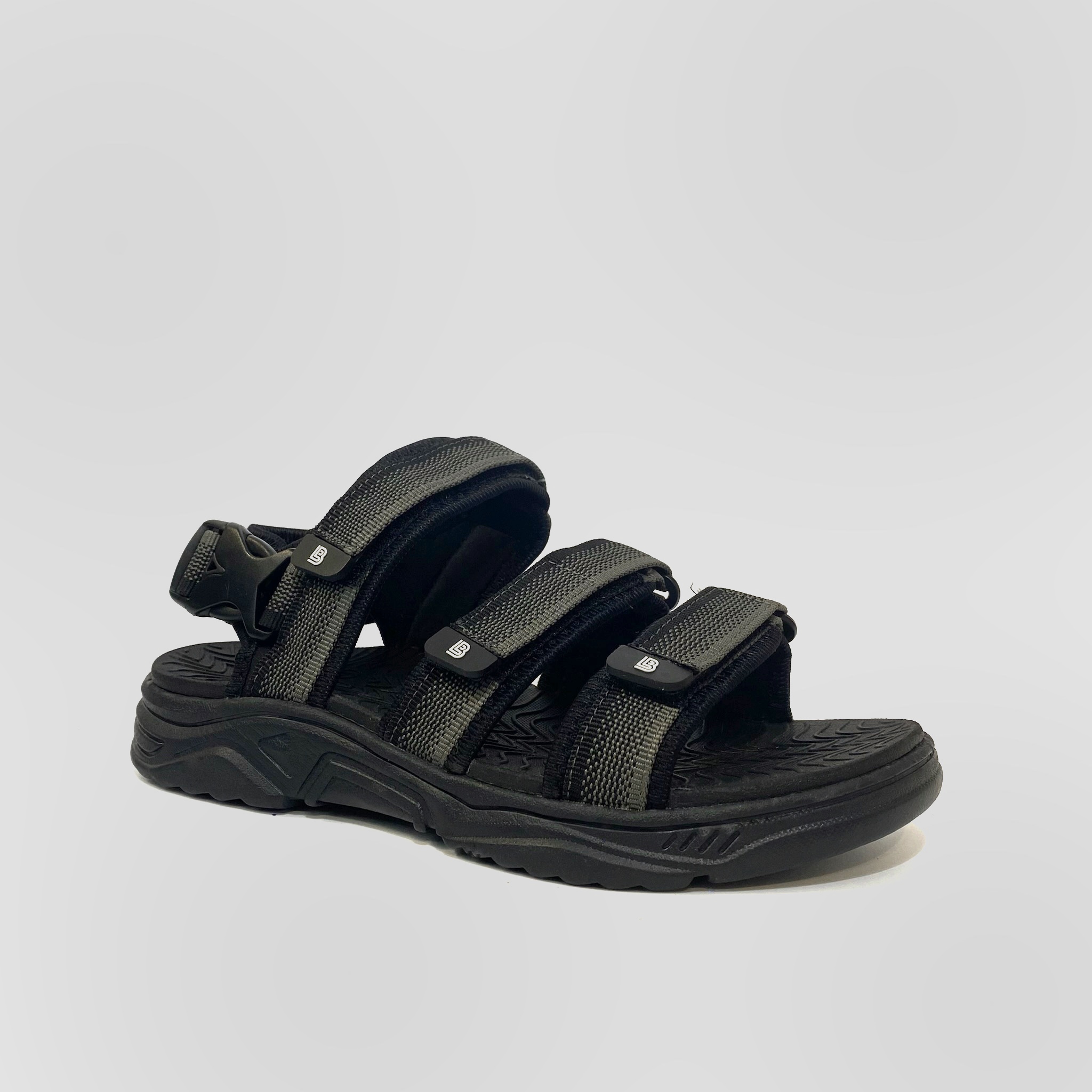 Hình ảnh Giày Sandal Nam The Bily 3 Quai Ngang - Màu Xám Thổ Cẩm BL04